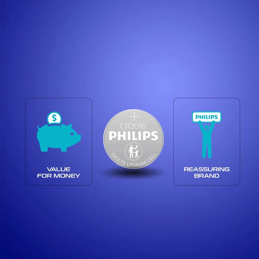 Philips Cmos Battery 3v CR2016 view 4
